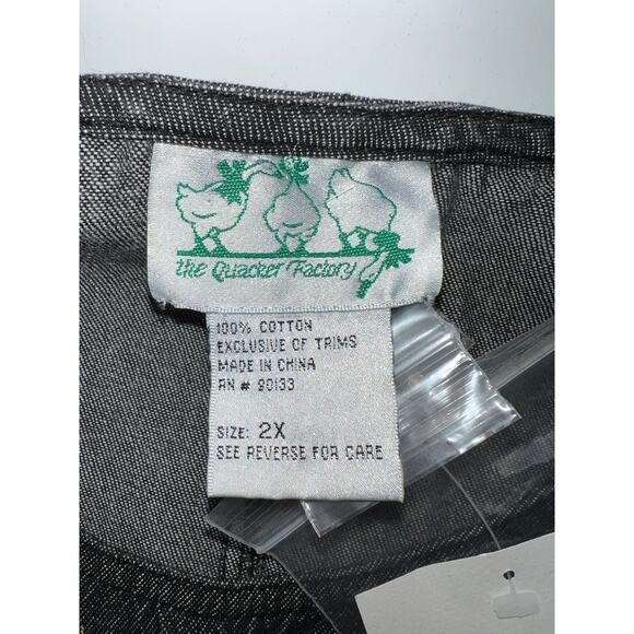Vintage Quacker Factory Dress Womens 2X Maxi Denim Snowman Teacher Angel QVC - Picture 8 of 10